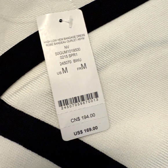 Bebe Elegant Black and White Bandage Dress NWT Size M - Picture 5 of 8